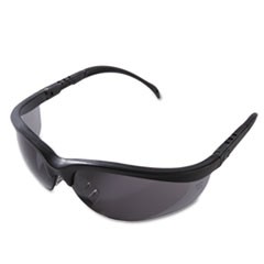 Klondike Safety Glasses, Matte Black Frame, Gray Lens