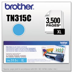 TN315C High-Yield Toner, 3,500 Page-Yield, Cyan