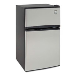 Counter-Height 3.1 Cu. Ft Two-Door Refrigerator/Freezer, Black/Stainless Steel