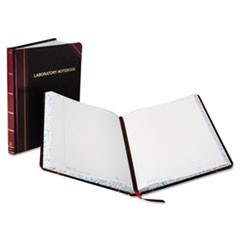 Laboratory Notebook, Data/Lab-Record Format, Black/Red Cover, (150) 10.38 x 8.13 Sheets