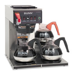 CWTF-3 Three Burner Automatic Coffee Brewer, Stainless Steel, Black