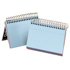 Spiral Index Cards, 3 x 5, 50 Cards, Assorted Colors