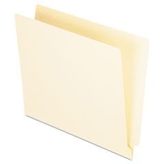 Manila End Tab Folders, 9.5" High Front, Straight 1-Ply Tabs, Letter Size, Manila, 100/Box