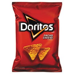 Nacho Cheese Tortilla Chips, 1.75 oz Bag, 64/Carton