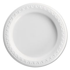 Hi-Impact Plastic Dinnerware, Plate, 6 Inches, White, Round, 1000/Case