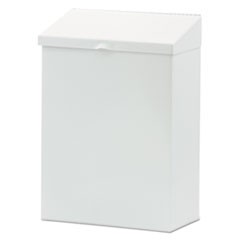 Feminine Hygiene Product Waste Receptacle, Metal, White