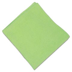 Microfiber Cleaning Cloths,16 x 16, Green, 12/Carton