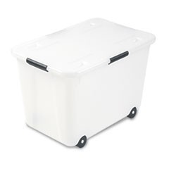Rolling 15-Gal. Storage Box, Letter/Legal Files, 23.75