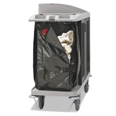 Zippered Vinyl Cleaning Cart Bag, 25 gal, 17