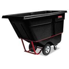 Rotomolded Tilt Truck, Rectangular, Plastic, 2100-lb Cap., Black