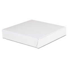 Lock-Corner Pizza Boxes, 8 x 8 x 1.5, White, 100/Carton