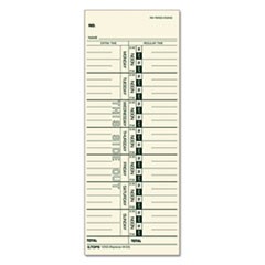 Time Card for Acroprint/IBM/Lathem/Simplex, Weekly, 3 1/2 x 9, 500/Box