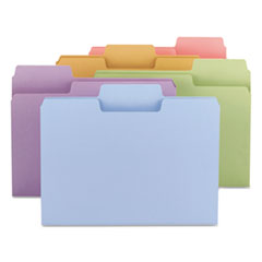 SuperTab Colored File Folders, 1/3-Cut Tabs, Letter Size, 11 pt. Stock, Assorted, 100/Box