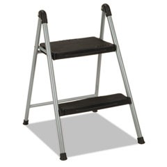 Folding Step Stool, 2-Step, 200 lb Capacity, 16.9