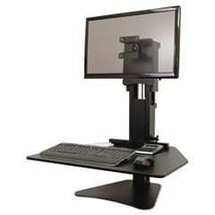 High Rise Collection Sit-Stand Desk Converter, 28 x 23 x 15 1/2, Black