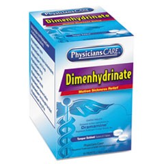 Dimenhydrinate (Motion Sickness) Tablets, 2/Pack, 50 Pack/Box
