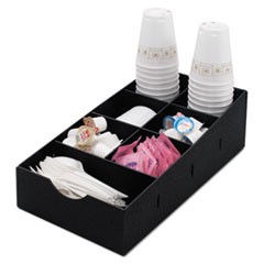 Condiment Caddy, 8.75w x 16d x 5.25h, Black