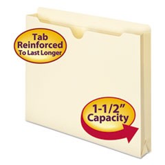 Manila File Jackets, 2-Ply Straight Tab, Letter Size, Manila, 50/Box