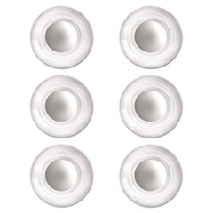 Glass Magnets, Large, Clear, 0.45" Diameter, 6/Pack