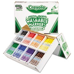 Ultra-Clean Washable Marker Classpack, Broad Bullet Tip, Assorted Colors, 200/Box