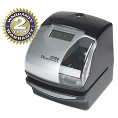 ES900 Atomic Electronic Payroll Recorder, Time Stamp and Numbering Machine, Digital Display, Black