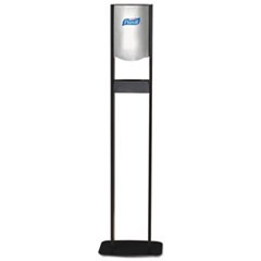 Elite LTX Floor Stand Dispenser Station, For 1200mL Refills, Chrome/Black