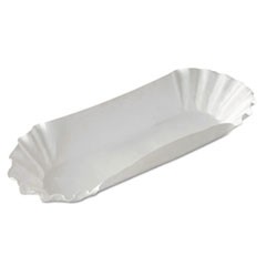 Medium Weight Fluted Hot Dog Trays, 8