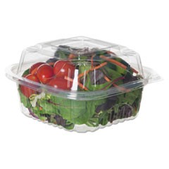 Clear Clamshell Hinged Food Containers, 6 x 6 x 3, 80/Pack, 3 Packs/Carton