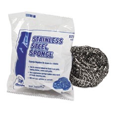 Regular Stainless Steel Sponge, Polybagged, 1.50 oz, 12 PK, 144/CT