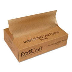 EcoCraft Interfolded Soy Wax Deli Sheets, 8 x 10 3/4, 500/Box, 12 Boxes/Carton