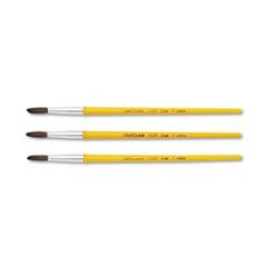 Watercolor Brush Set, Size 7, Camel-Hair Blend, Round Profile, 3/Pack