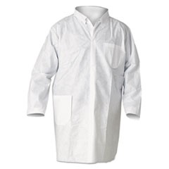 Kleenguard A20 Breathable Particle Protection Lab Coats, Medium, White, 25/Carton