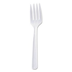 Bonus Polypropylene Cutlery, 5", Fork, White, 1000/Carton