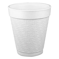Small Foam Drink Cups, 10 oz, Hot/Cold, White, 25/Bag, 40 Bags/Carton