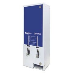 Dual Sanitary Napkin/Tampon Dispenser, Free, 11.13 x 7.63 x 26.38, White/Blue