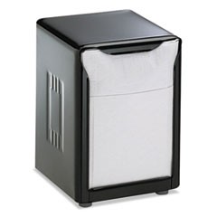 Tabletop Napkin Dispenser, Low Fold, 3 3/4 x 4 x 5 1/2, Capacity: 150, Black