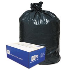 Linear Low-Density Can Liners, 30 gal, 0.71 mil, 30" x 36", Black, 25 Bags/Roll, 10 Rolls/Carton