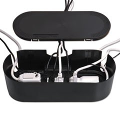 Large Cable Tidy Units, 16.5" x 6.5" x 5.25", Black