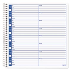 Voice Message Log Books, One-Part (No Copies), 8 x 1, 8 Forms/Sheet, 800 Forms Total