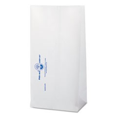 Dubl Wax Grease-Resistant Bakery Bags, 6 1/8 x 4 x 12 3/8, White, 1000/Carton