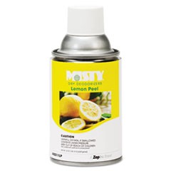 Metered Dry Deodorizer Refills, Lemon Peel, 7 oz Aerosol Spray, 12/Carton