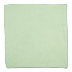 Microfiber Cleaning Cloths, 16 x 16, Green, 24/Pack