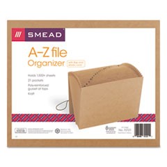 Indexed Expanding Kraft Files, 21 Sections, 1/21-Cut Tab, Letter Size, Kraft