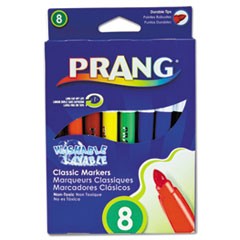 Washable Marker, Broad Bullet Tip, Assorted Colors, 8/Set