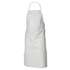 A40 Liquid/Particle Protection Apron, Film Laminate, 28 x 40, White, 100/Carton