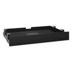 Multi-Purpose Drawer with Drop Front, Metal, 27.13w x 17.38d x 3.63h, Black