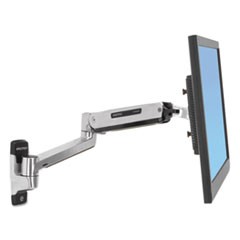 LX Sit-Stand Wall Mount LCD Arm, Polished Aluminum