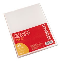 Project Folders, Letter Size, Clear, 25/Pack