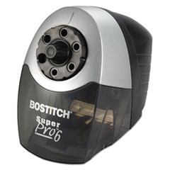 Super Pro 6 Commercial Electric Pencil Sharpener, AC-Powered, 6.13