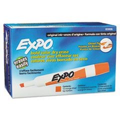 Dry Erase Markers, Chisel Tip, Orange, Dozen